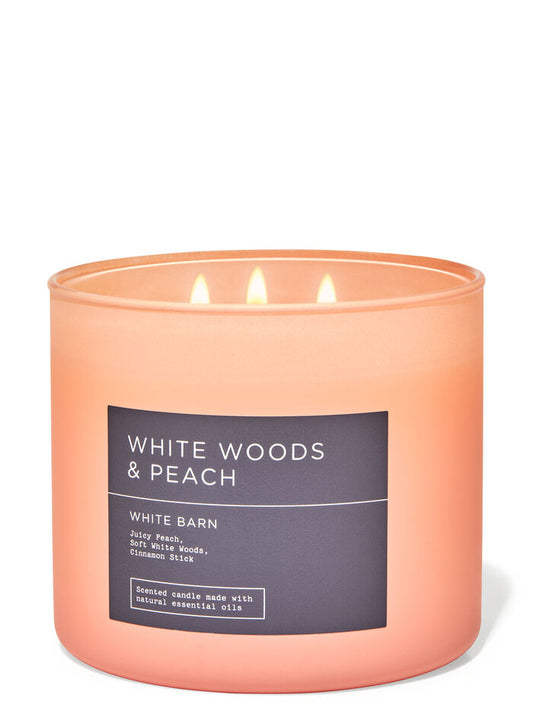 WHITE WOODS & PEACH CANDLE