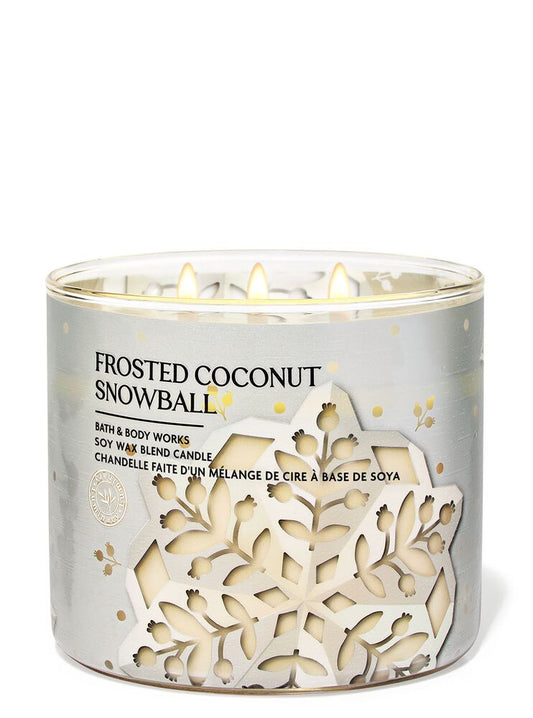 FROSTED COCONUT SNOWBALL CANDLE